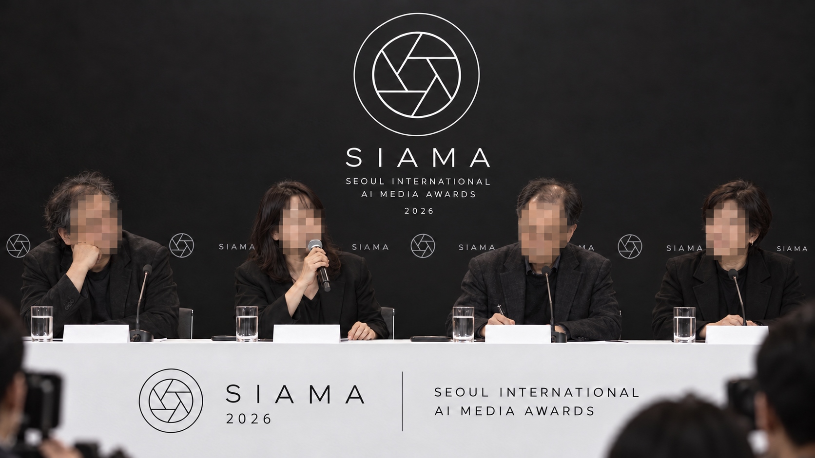 SIAMA panel discussion concept with fictional participants